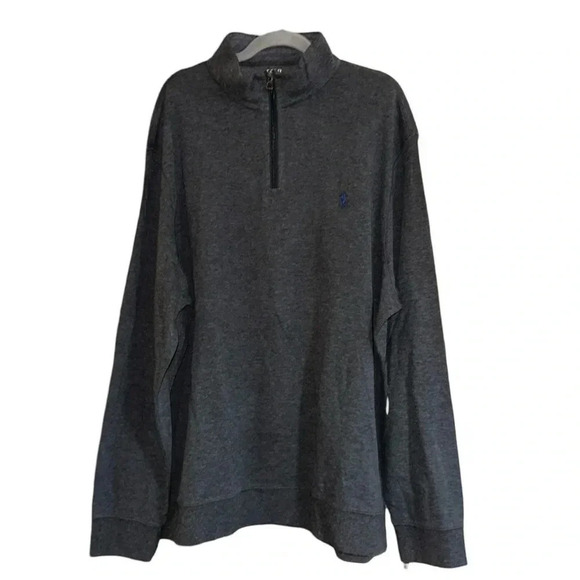 Polo by Ralph Lauren 1/4 Zip Gray Pullover Size XXL - Picture 1 of 9